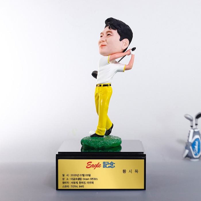 G-IM523YP 골프 홀인원 기념 피규어 (소품별도) 금색